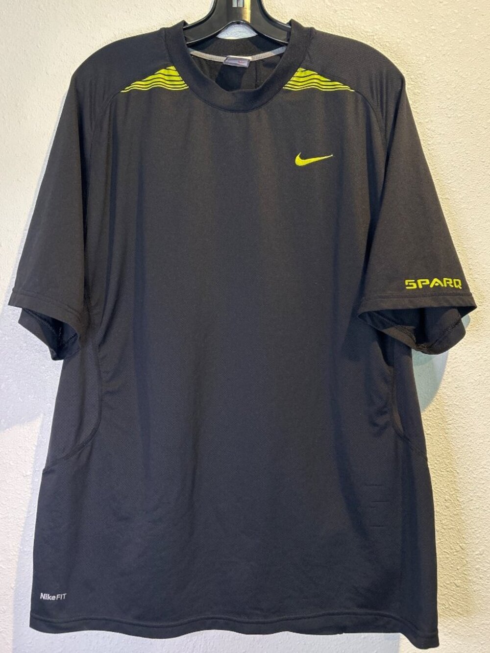 Nike SPARQ Fit Dry Shirt Black Vented Mens XL